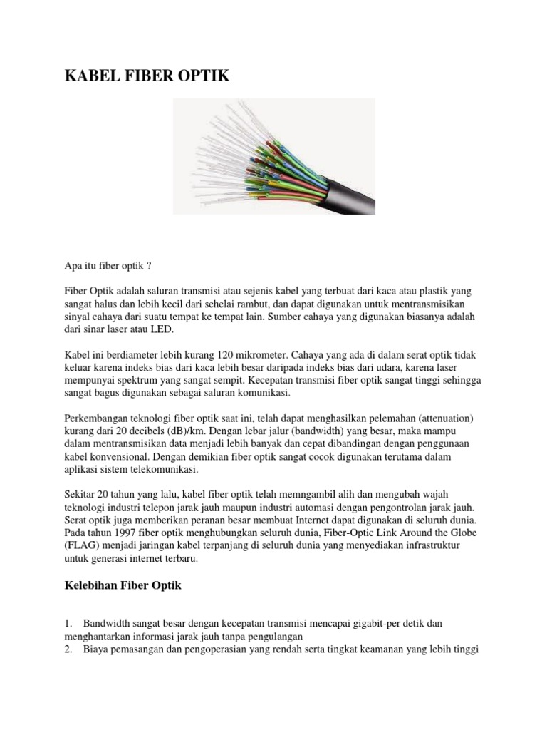 Kabel Fiber Optik Pdf