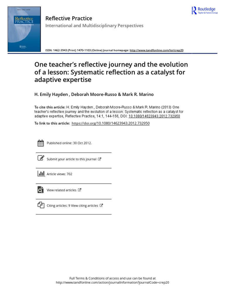 Teacher's Reflective Journey in Math | PDF | Expert | Teachers