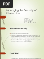 Managing The Security of Information