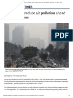 Indonesia To Reduce Air Pollution Ahead of Asian Games, SE Asia News & Top Stories - The Straits Times