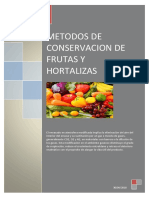 Metods de Conservacion de Frutas y Hortalizas