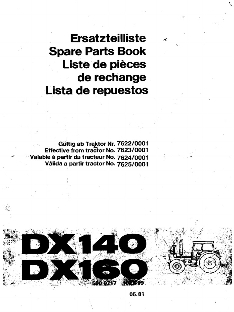Spare Parts Book DX140 DX160