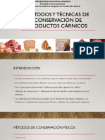 Métodos y Técnicas de Conservación de Productos Cárnicos