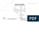 Acid and Alkali: Complete The Crossword Below