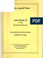 Weiss - Lute - Sonata - IX (Sayage) PDF