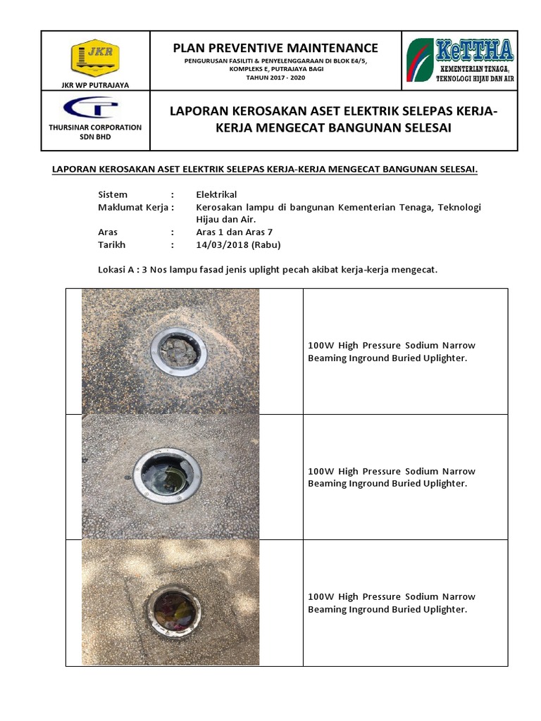 Laporan Bergambar Kerosakan Akibat Cat