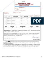 University of Delhi: (3 Year Semester Exam Nov Dec 2016) (CBCS Exam Scheme) Transcript