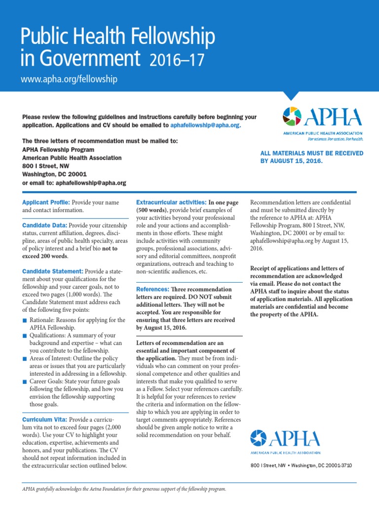 2016 Fellowship Instructions | PDF | Business