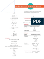 AP Statistics - Formulas and Tables