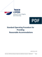 Peace Corps Reasonable Accommodation 2018 MS 653 Attachment D Standard Operating Procedure for Providing Reasonable Accommodation