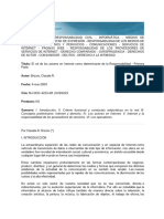 El Rol de Los Actores Por Internet Como Determinante de La Responsabilidad