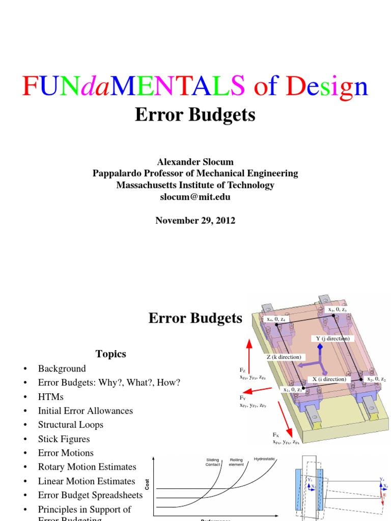Precision Machine Design Error Budget PDF | PDF | Occam's Razor ...