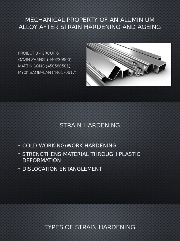 Mechanical Property of An Aluminium Alloy After Strain Hardening and ...