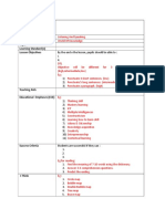 English Lesson Note New Format 2017