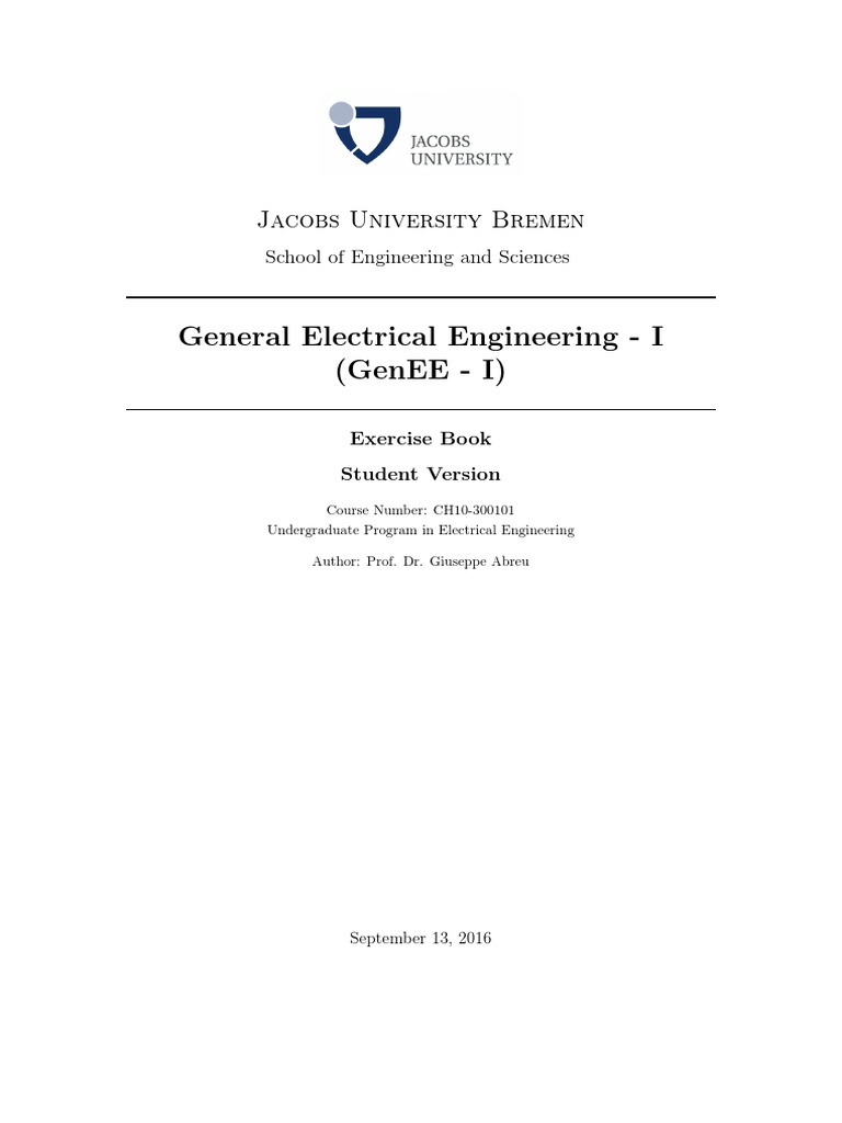 Exercises in Electrical Engineering | PDF | Electrical Network ...