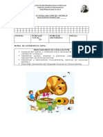 EVALUACIÓN ARTES MUSICALES 3º BÁSICO