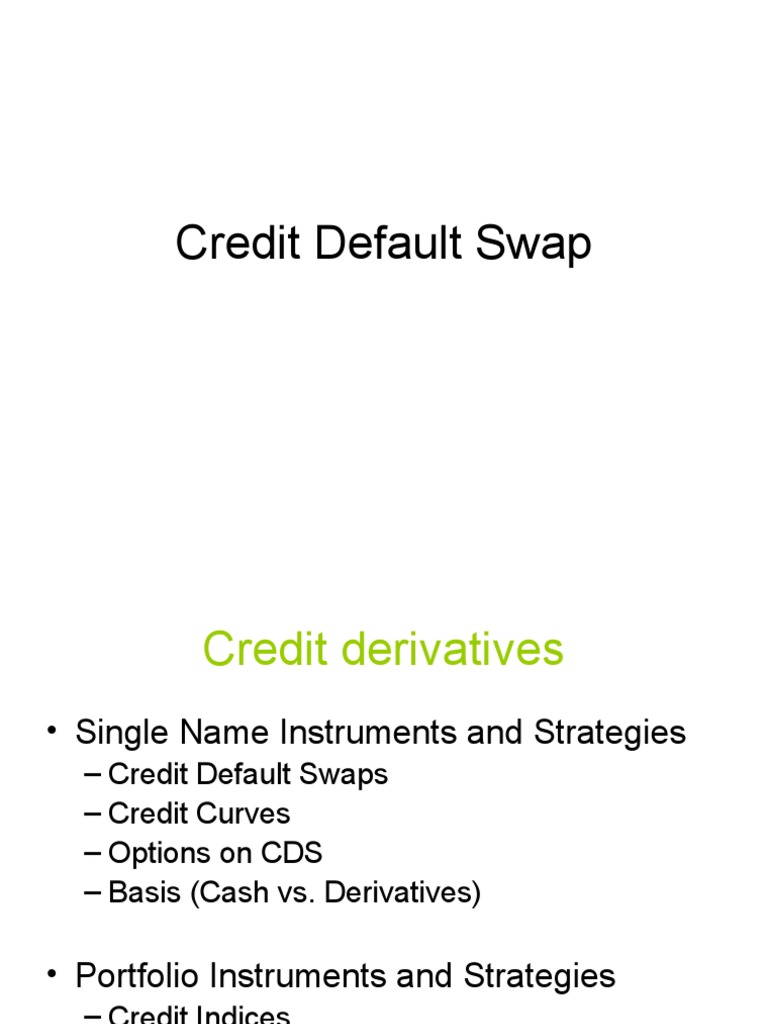 Credit Default Swap Derivative – VXNE