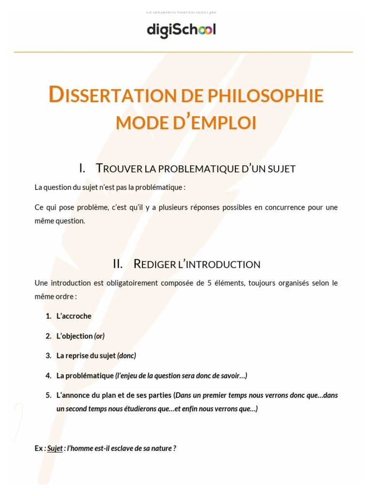 comment faire une introduction en dissertation philosophie