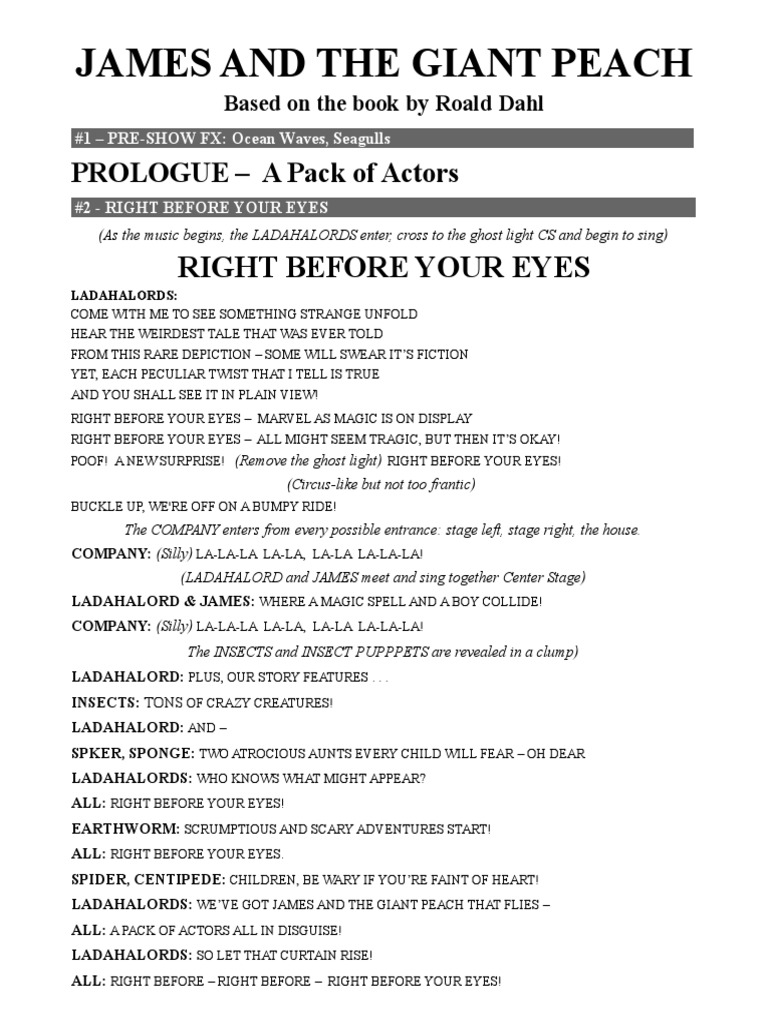 James Peach Script Final Pdf Nature Leisure