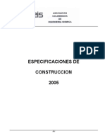 Especificaciones de Construccion AIS-2005
