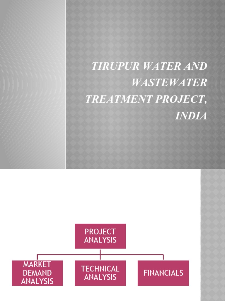 Tirupur Water and Wastewater Treatment Project, India | PDF | Sewage ...