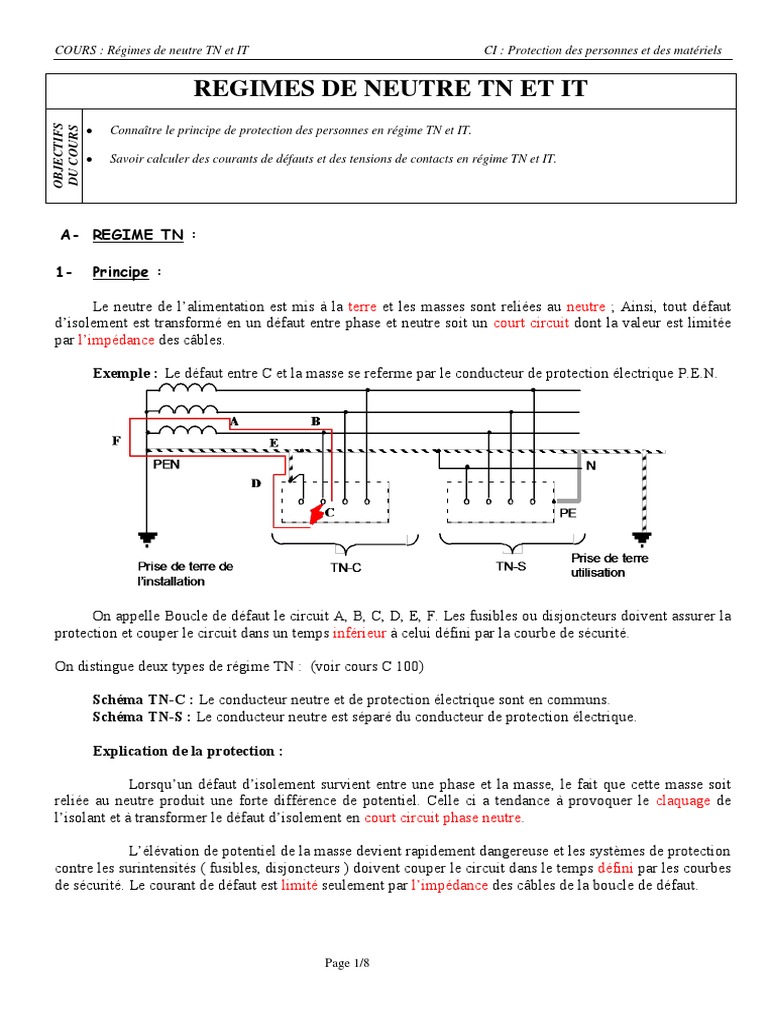 En Schéma Tn Temps De Declenchement Maximal Autorusé En Schéma Regime de Neutre TN Et IT | PDF | Puissance (physique) | Ingénierie de  l'énergie électrique