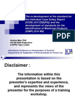 ICSR IDMP and Standards Development 1 Nov 2010