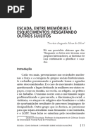 ESCADA, ENTRE MEMÓRIAS E ESQUECIMENTOS