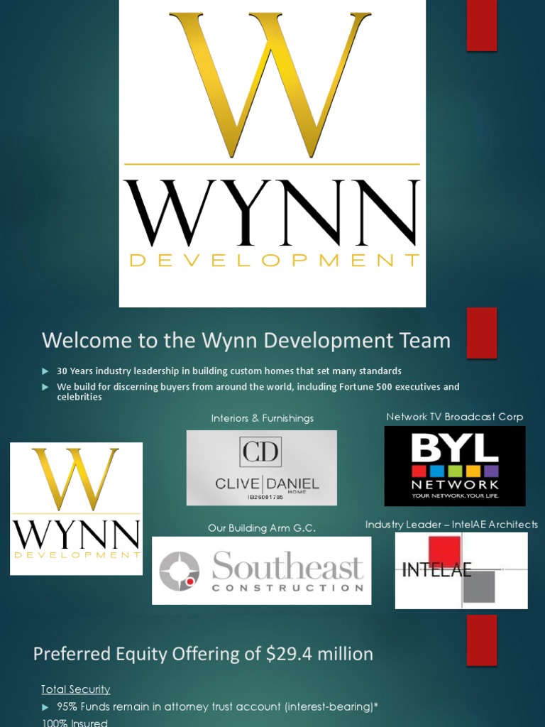 Wynn Development inar Overview PDF Negotiation Sales
