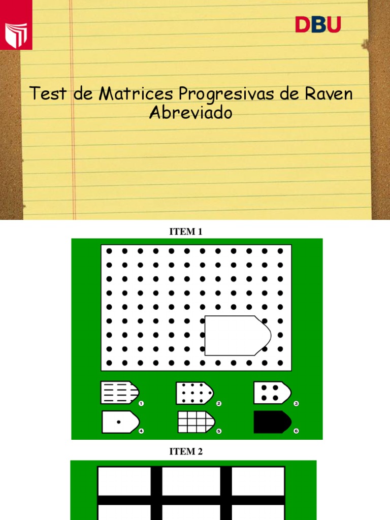 Test de Matrices Progresivas de Raven Abreviado