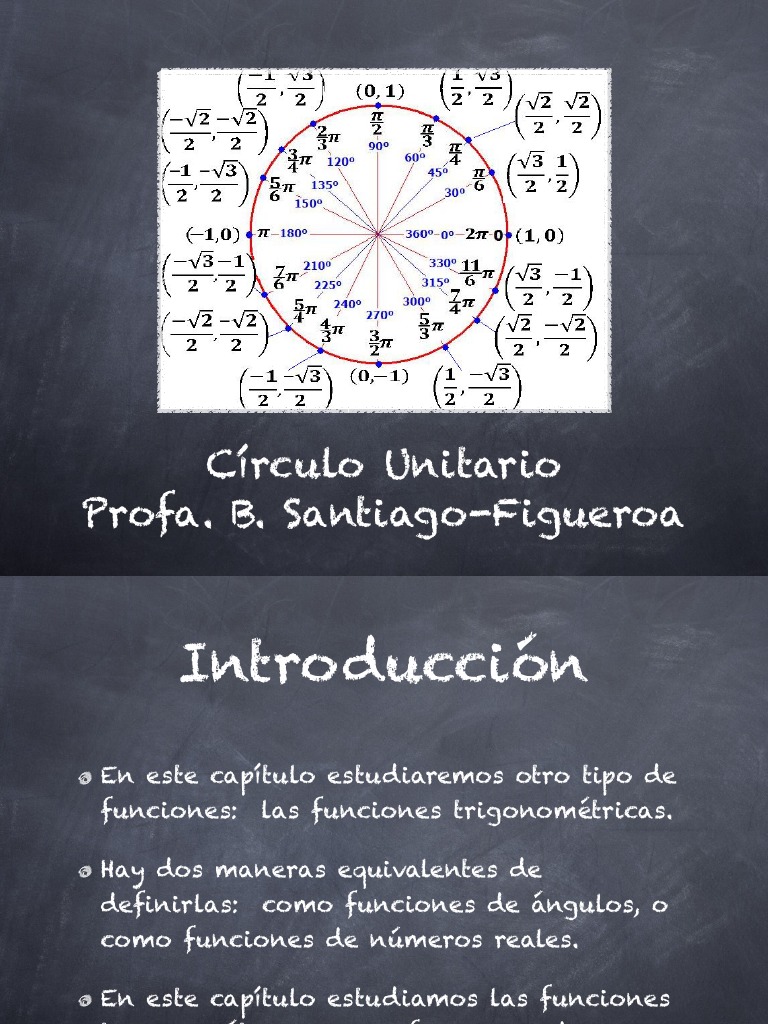 Funciones Trigonométricas y Círculo Unitario | PDF | Pi | Funciones ...