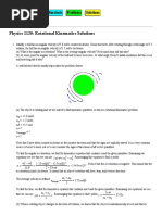 PHYS 1120 Rotational Kinematics Solutions