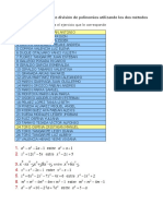 Taller Division de Polinomios para 8