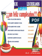 Cumpleaños Agosto