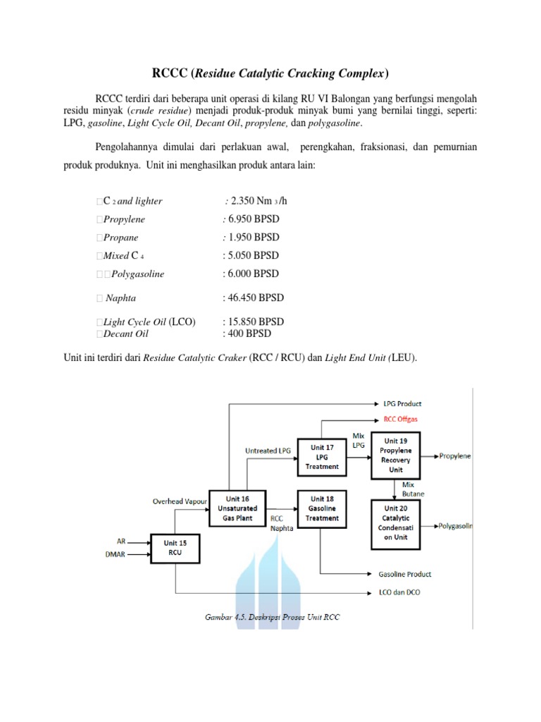 Residue Catalytic Cracking Process Overview | PDF | Technology ...