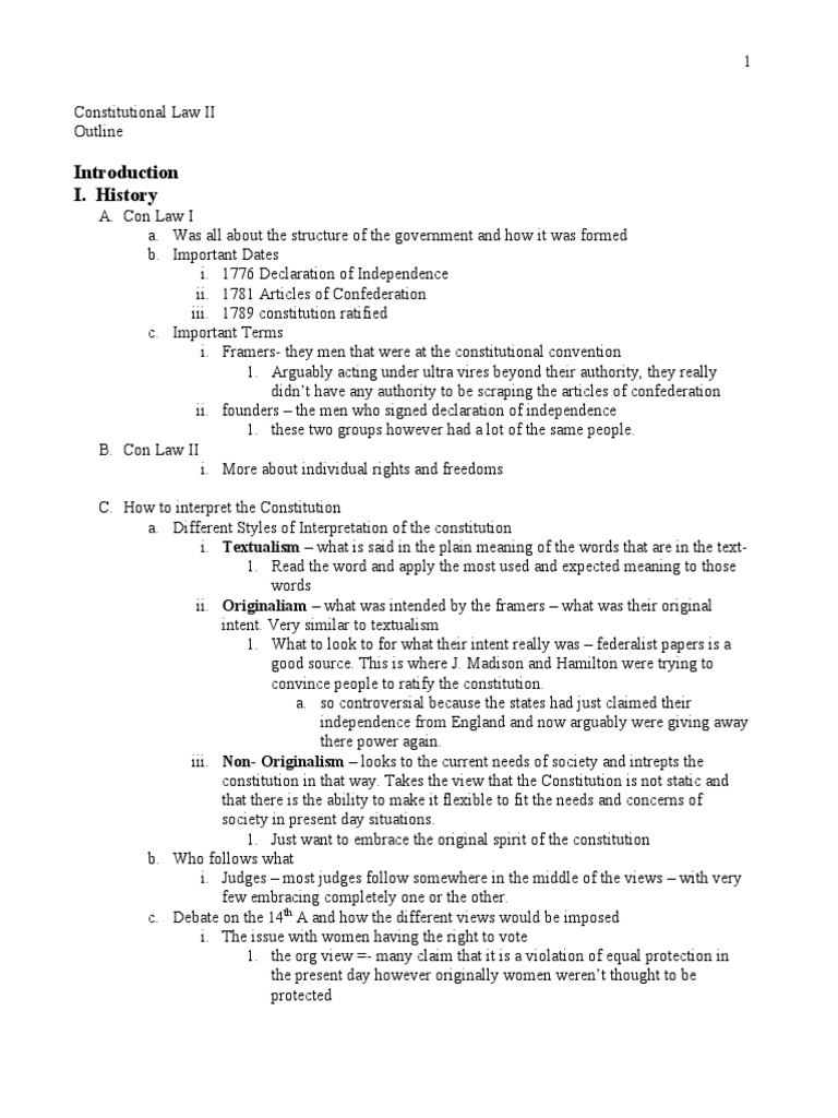 Constitutional Law II: Rights and Interpretation | PDF | Incorporation ...