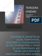 3° Unidad Calor y Temperatura. Equipo 12