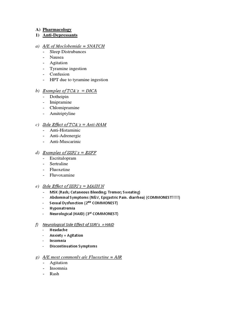 Mnemonic Nms Vs Serotonin Syndrome