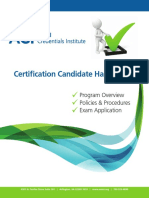 ACI Certification Candidate Handbook 8-3-2017