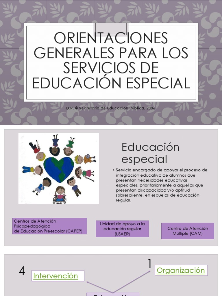 Orientaciones Generales Para Los Servicios de Educación ...