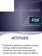 Attitude and Values: RASHMI-092601069 SUPRITHA-092601070 SHRUTHIKA-092601077 SUSHMITHA-092601073 PRATHEEKSHA-092601125