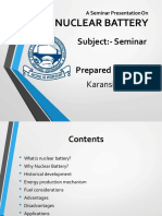 Nuclear Battery: Subject:-Seminar