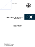 Generating Topic-Based Chatbot Responses: Amandus Krantz Petrus Lindblom