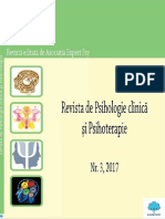 Revista Psihologie Clinica Si Psihoterapie NR 3 Pentru Site R PDF