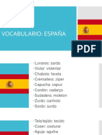 Vocabulario España