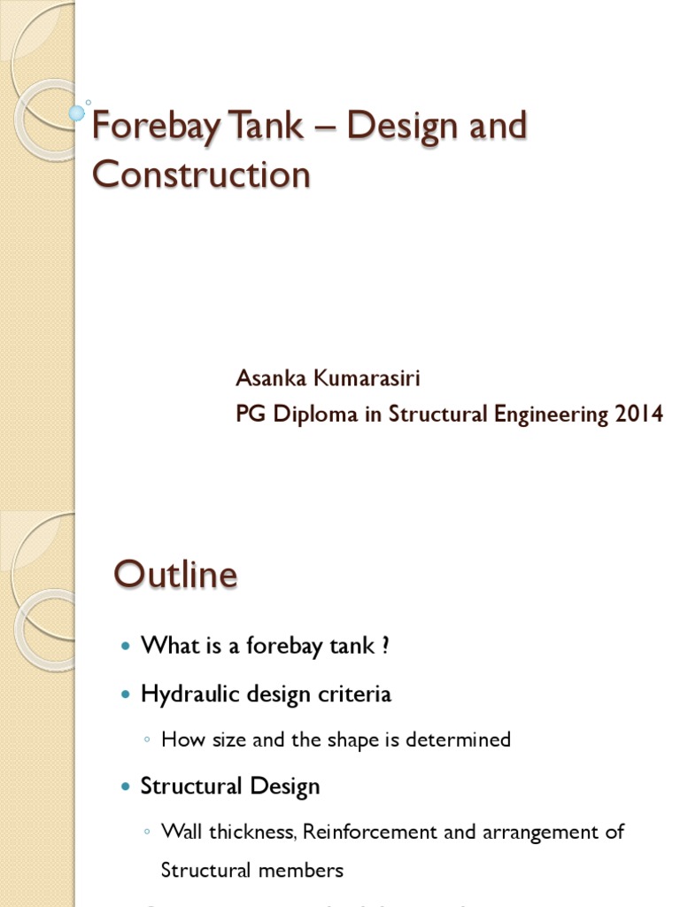 Forebay Tank | PDF | Structural Engineering | Beam (Structure)