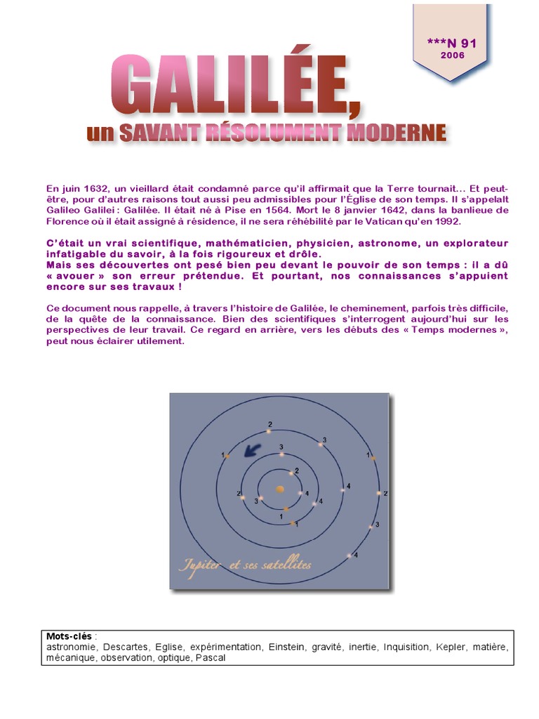 N91 Galilee | PDF | Nicolaus Copernicus | Heliocentrism
