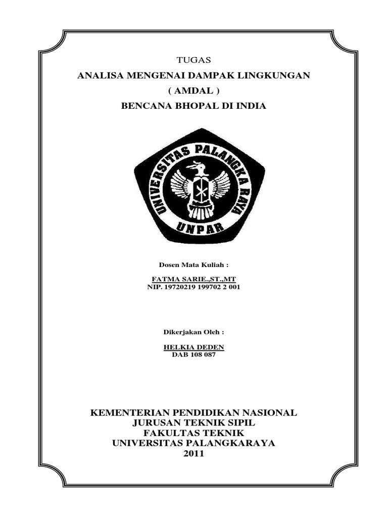 Cover Makalah Amdal | PDF