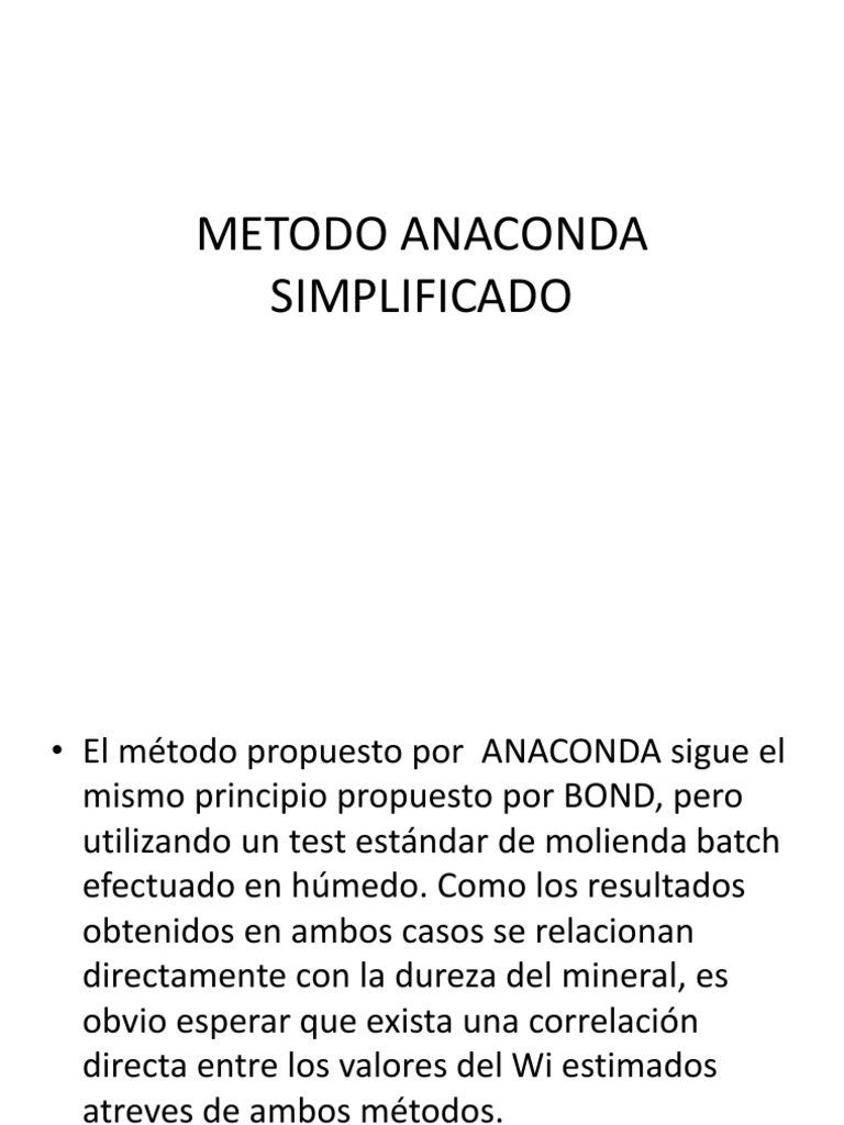Metodo Anaconda Simplificado | PDF