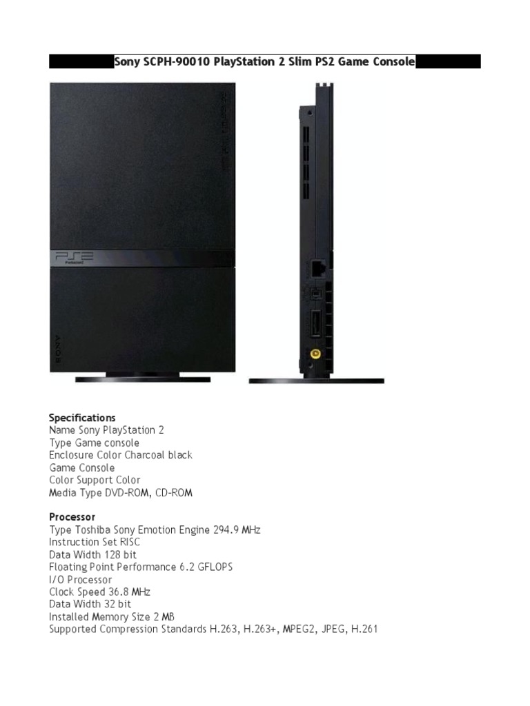 SCPH-90010 Play Station 2 Slim PS2 | PDF | Computer Hardware | Computer